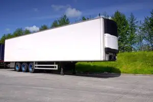 white air conditioned truck trailer
