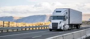 Industrial standard long hauler transporting cargo in refrigerator