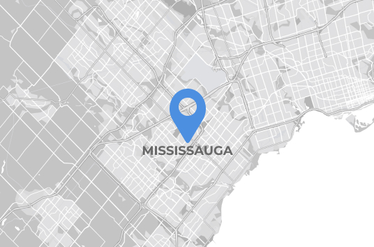 a map of Mississauga Ontario.