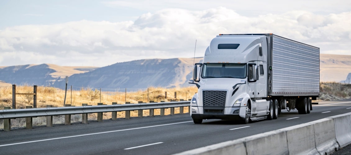 Industrial standard long hauler transporting cargo in refrigerator